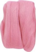 Natural Wool Roving ~ Pink